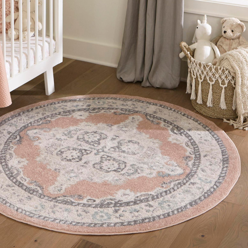Saira Oriental Indoor Rug, Round 5'