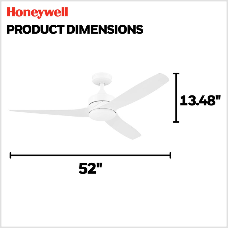 Lynton 52" White Ceiling Fan with LED Light and Remote