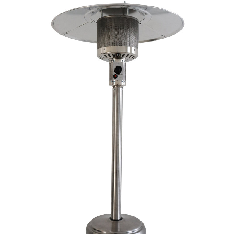 Chauffe-terrasse 46000 - Acier inoxydable, gris acier, solution de chauffage polyvalente Profitez de la chaleur à l'extérieur