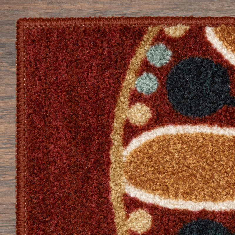 Adderley Floral Merlot Area Rug, Rectangle 2'6" x 3'10"
