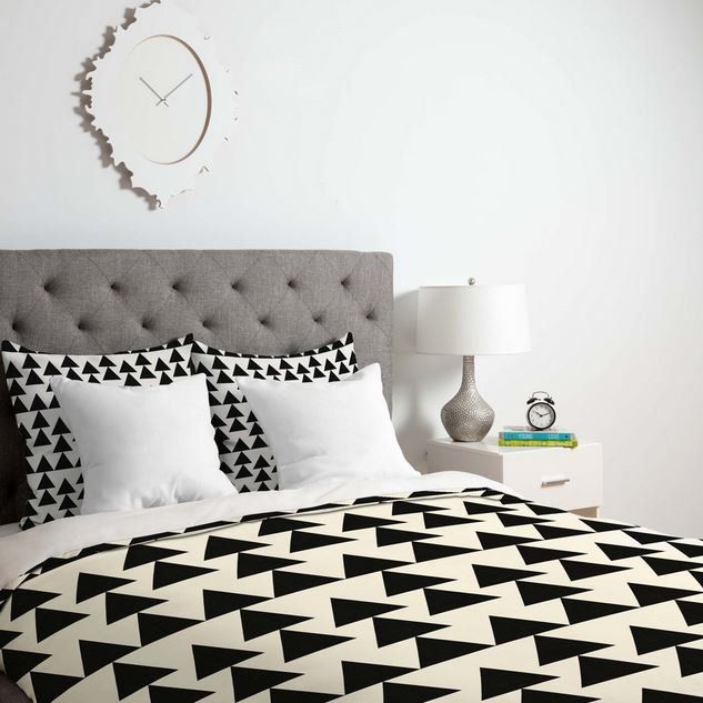 Housse de couette simple triangles, Housse de couette pour très grand lit
