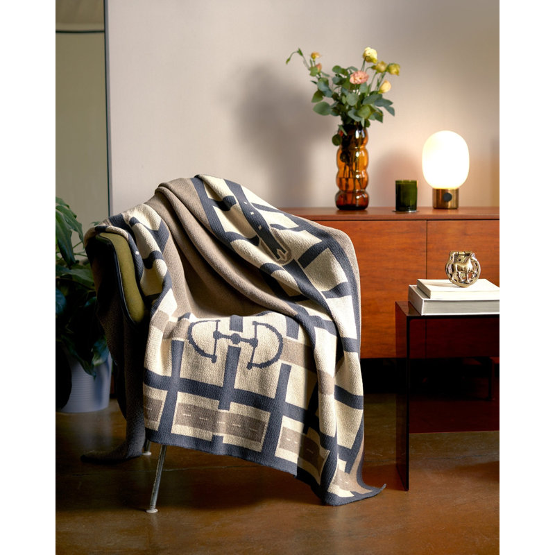 Equestrian Throw Blanket, Hemp