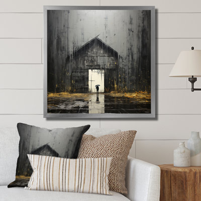 Mystique grange noire et jaune sur toile