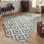 Malta flat-weave rug in green/cream-25281459
