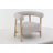 Sara Polyester Curved Back Mid Century Modern Round Boucle Beige Accent Chair with Light Brown Wood Frame