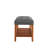 Oak Finish Bench With Gray Fabric Upholstery - 16" Seat Depth 40" Width Functional Design Legs 18" Height 40"X16" Soft Modern Accent-649672215