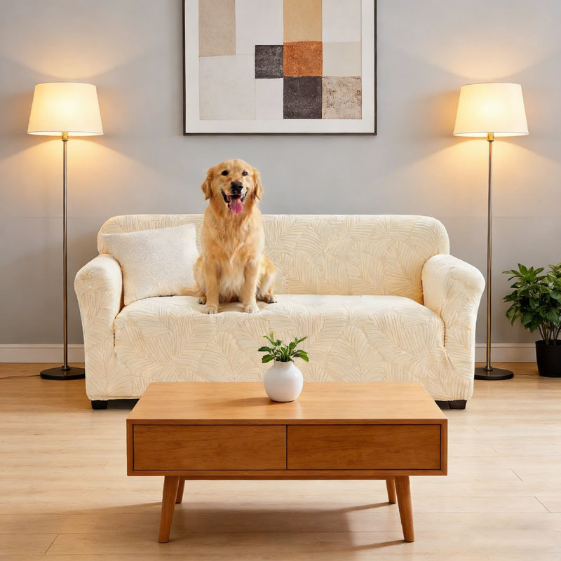 Fabric Box Cushion Sofa Slipcover