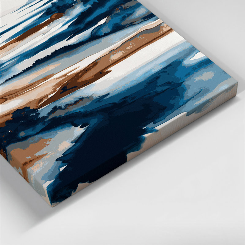 «Watercolor Landscape 35», art mural sur toile brune, 12" H x 18" W