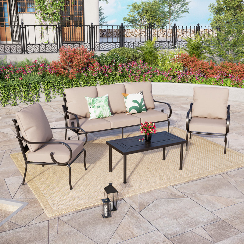 Armisha 5 - Person Patio Conversation Set with Cushions