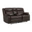 Causeuse inclinable manuelle en similicuir de 72,5 po avec console centrale et porte-gobelets Hiromichi-1361138941
