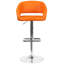 Contemporary Vinyl Adjustable Height Barstool with Rounded Mid-Back-538147959-538147963