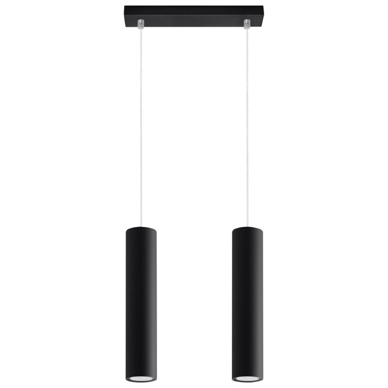 Jacky 2 - Light Black Kitchen Island Pendant, Black