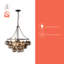 Lustre en or brossé 24 po avec verre fumé Aahil-1193928523-1193928524