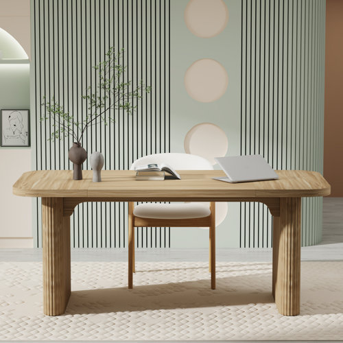 Loon Peak® Girace 62.99'' W Modern Simple Executive Computer Desk with ...