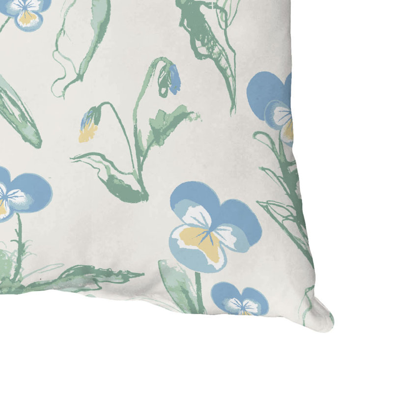  Housse de coussin carré et insert, Bleu, 16" x 16"