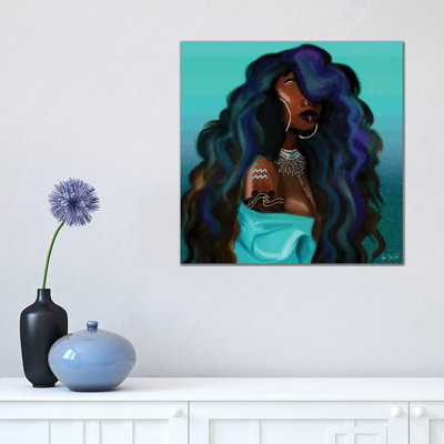 Aquarius 1 Piece Wrapped Canvas Painting