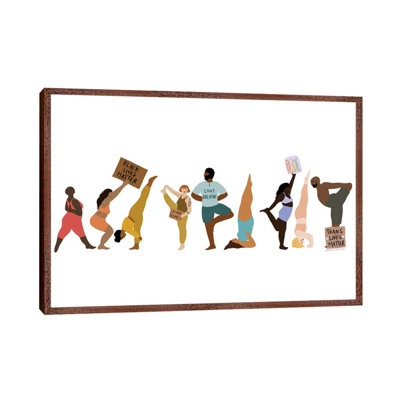 Black Lives Matter 1 Piece Wall Art on Canvas, 101.6cm H x 152.4cm W x 3.81cm D, Brown Framed