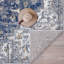 Tapis oriental bleu / gris Mannsville-875065784