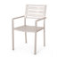 Chaise de salle à manger argentée pour 2 personnes - Structure en aluminium