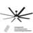 72 In. Ceiling Fan With 3-colours Led Light, Dimmer, Reversible Dc Motor And Remote Control-1546517773-1546517774