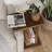 Rustic C Shaped Side Table