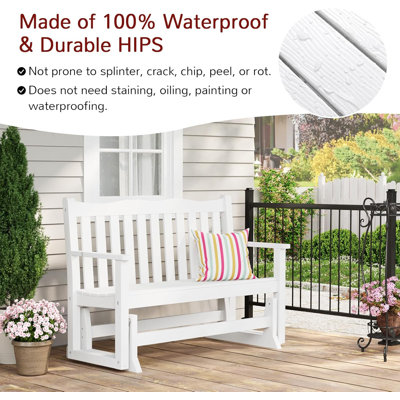 49.21" Outdoor Glider Bench