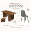 Ensemble de table et chaises de salle à manger modernes de 71 pouces avec rangement intégré et chaises rembourrées-136060397-133587000