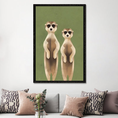 Meerkats by Dieter Braun - Print on Canvas