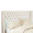 Button Headboard With Upholstery, Double Nailhead Trim, Adjustable Legs, Queen Bed, Cream Upholstery Transitional Tufting, Bed-221634156