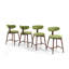Tabouret de bar pivotant rembourré en mélange de coton avec dossier incurvé-1812644333