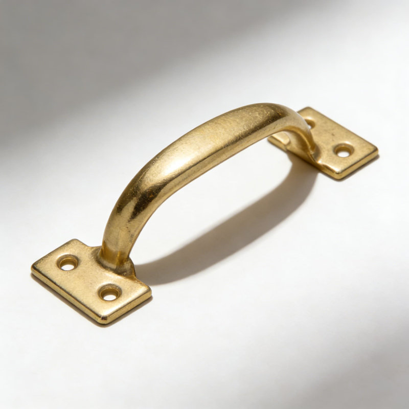 Poignée de porte en laiton robuste avec vis pour portes en métal et en bois, grande poignée de 6,5 pouces pour une utilisation facile et des applications polyvalentes