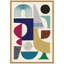 «MCM Retro Abstract Rainbow» par Rachel Lee 3 Birdies Studio, reproduction d'art sur toile encadrée