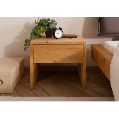 BALKENMÖBEL 50cm W Solid Wood Bedside Table