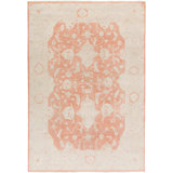 Normandy Wool Oriental Area Rug in Taupe/Red