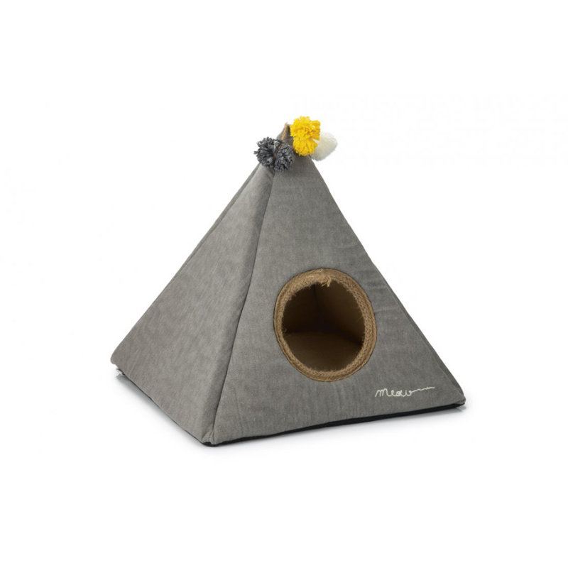 Crowborough Textile Tent Pet Bed, Grey