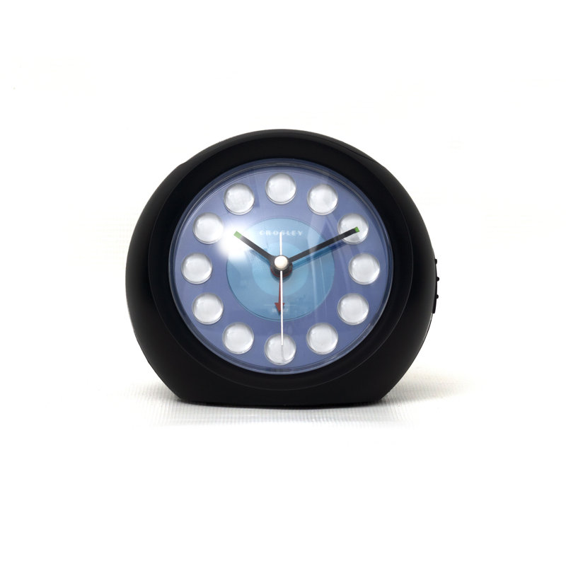 Analog Electric Tabletop Clock with Alarm, Matte