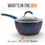 Casserole en aluminium antiadhésif de 1,7 pte avec couvercle NutriChef