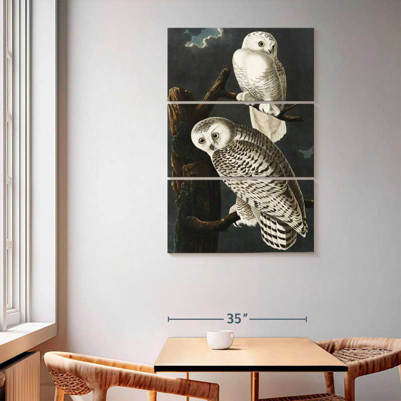 Brampt Snowy Owls, 65" H x 42" W