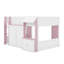 Lit mezzanine double avec rangement, porte et fenêtre, structure de lit en bois avec rangement-1875570532