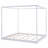 King Size Canopy Platform Bed With Support Legs