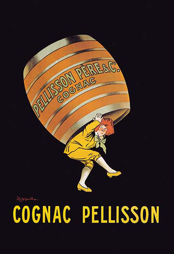 " Cognac Pellisson - Barrel ", 30" H x 20" W x 1.5" D