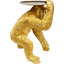 Deco Figurine Butler Playing Chimp Gold 52cm