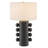 Jurrah 27" Tall Ceramic Table Lamp with Fabric Shade in Matte Black/White-534816380