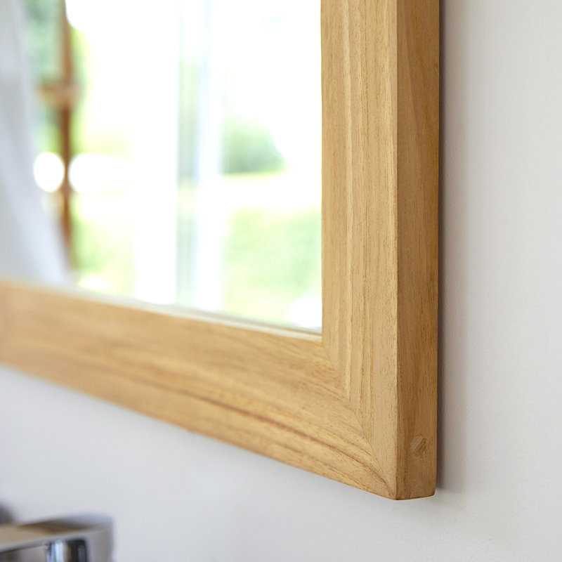 Tona Rectangle Solid Wood Mirror, 47.24" x 35.43"