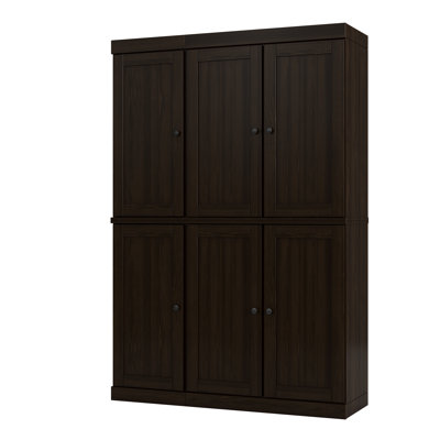 Garde-manger 100% en bois massif avec portes Shaker, tablettes réglables, largeur 48,5 po, hauteur 71,5 po