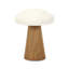 Sculpture de table 7 po champignon brun et blanc en bois peint à la main