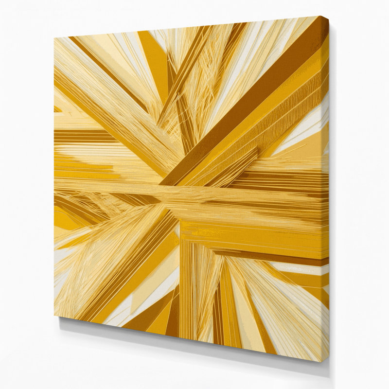 «Geometric Abstraction 22», art mural sur toile beige, H 12 po x l 12 po