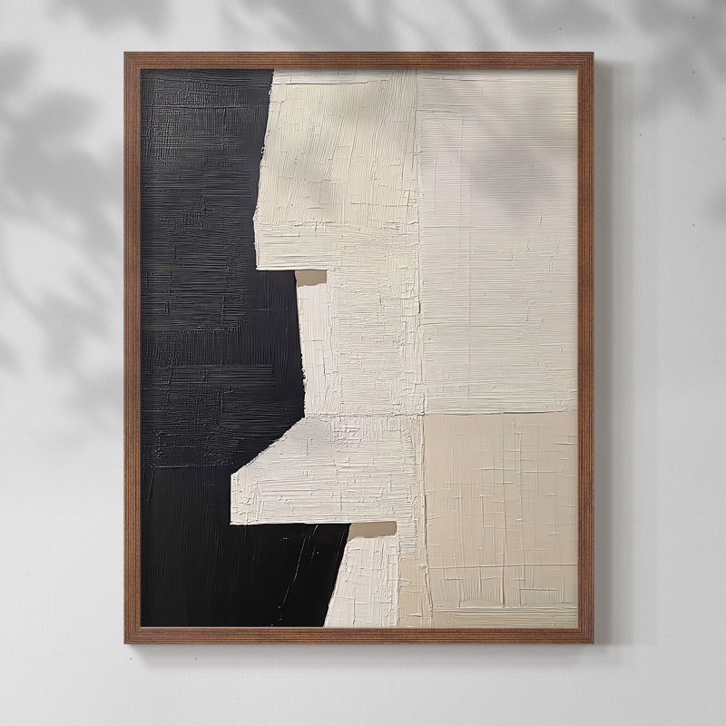 "ABSTRACT Series DCLXVII" par J Paul, H 11 po x l 9 po, Noyer