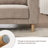2-Piece 90" Upholstered L Shape Sectional Sofa-1656748946
