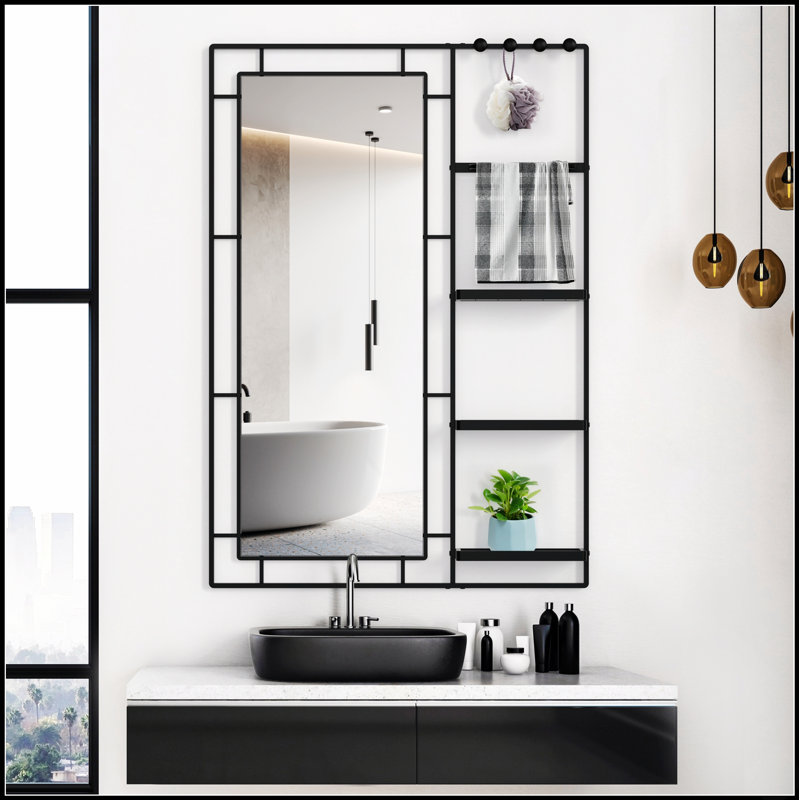Armoire à pharmacie murale avec miroir, tablettes réglables et cadre en aluminium durable pour les solutions de rangement modernes